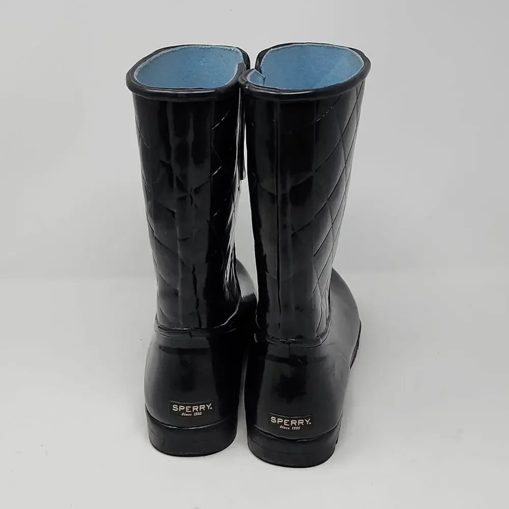 Sperry Women's Waterproof Rubber Boots Black Size 11